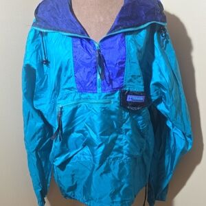 Columbia Men's Teal and Purple Lightweight Jacket